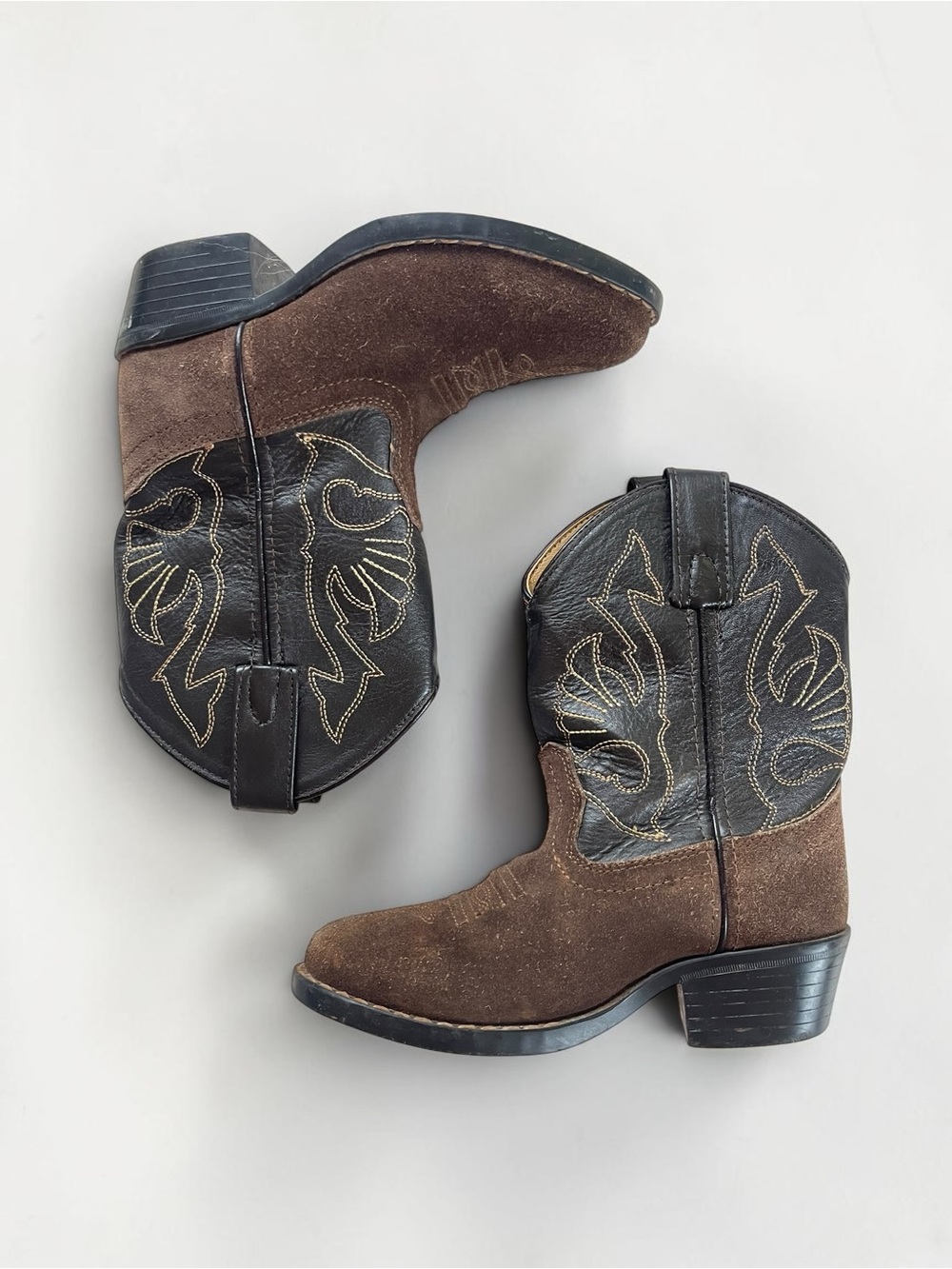 MASTERSON BOOT CO. VGUC Genuine Leather Brown Western Cowboy Boots